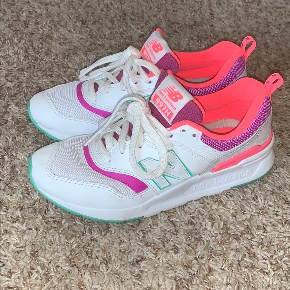 NEW BALANCE 997H WHITE PURPLE SHOES SNEAKERS